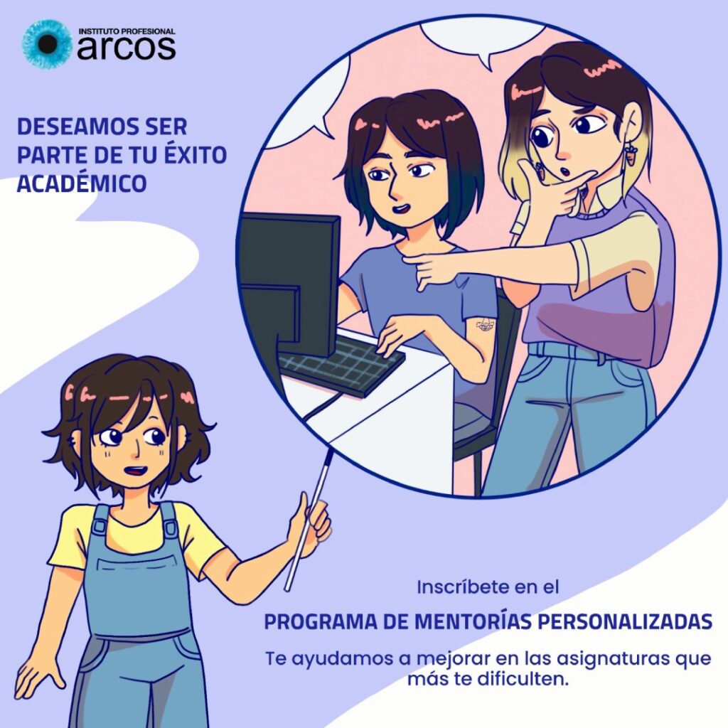 Afiche sobre el Programa de Mentorías Personalizadas de ARCOS